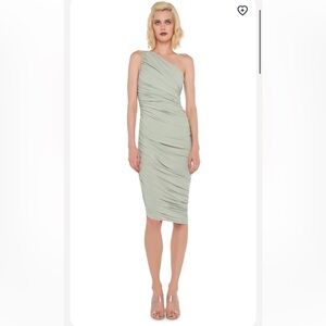 Norma Kamali Diana Dress to Knee in dried Sage NWT Size M